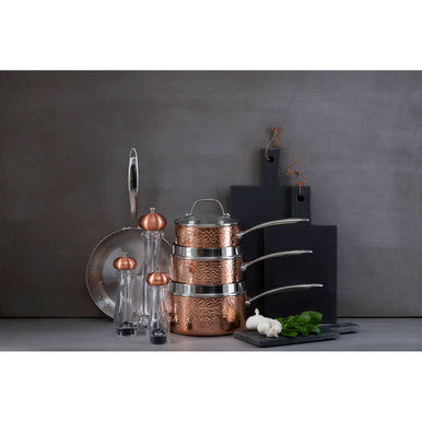 Salt /Pepper Large Clear Copper Mill