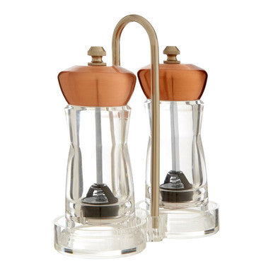 Cody Copper/Clear Salt And Pepper Mill S