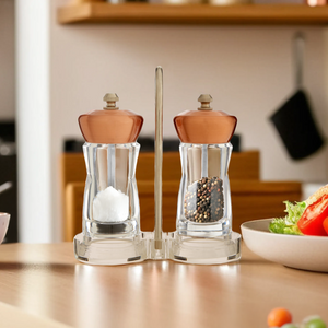 Copper Salt and Pepper Mill Set on Stand | CODY