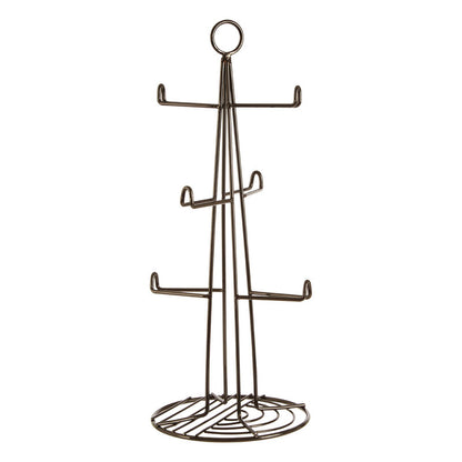 Vertex Black Nickel Finish 6 Cup Mug Tree