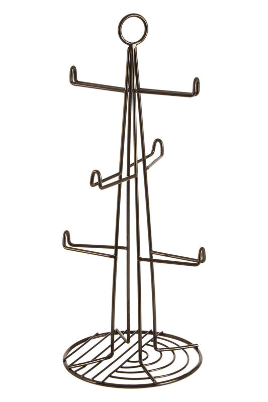 Vertex Black Nickel Finish 6 Cup Mug Tree