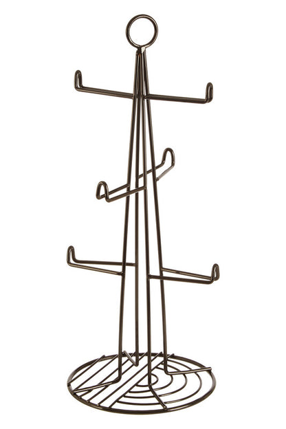 Vertex Black Nickel Finish 6 Cup Mug Tree