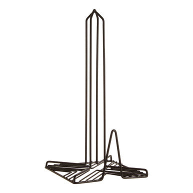 Black metal stand on a white background