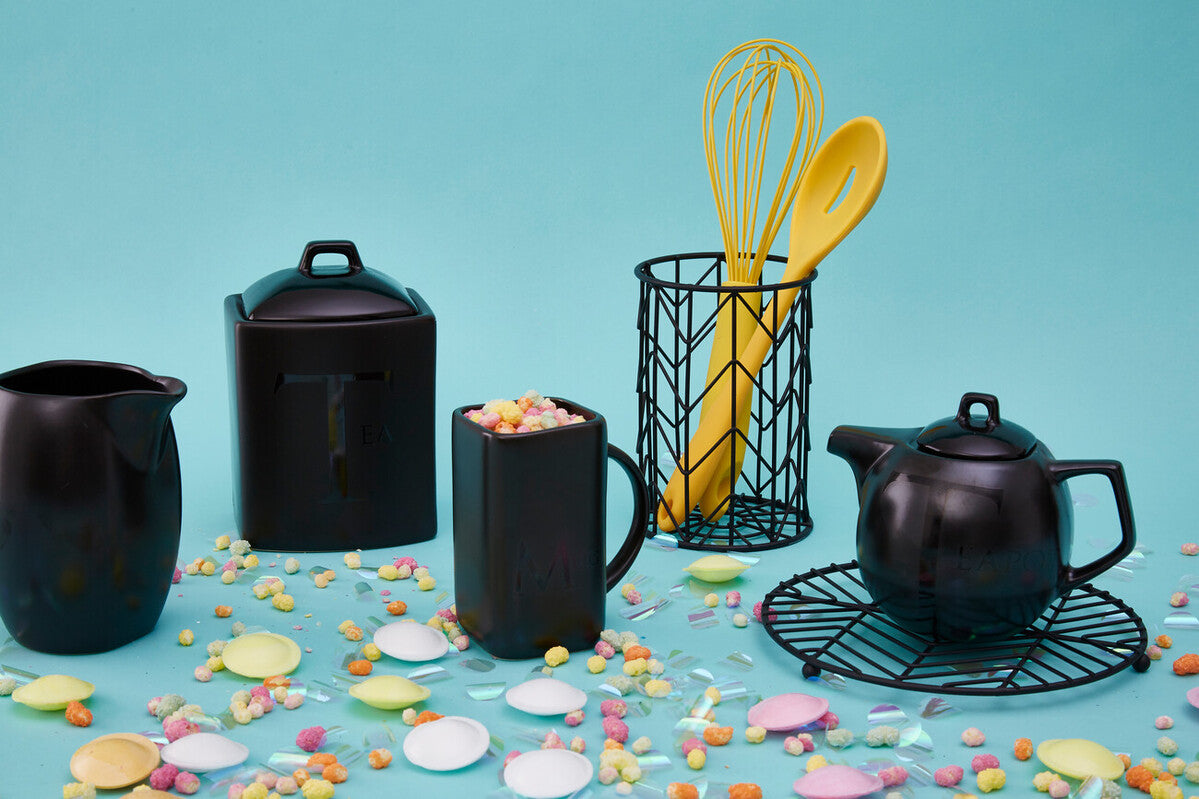 Vertex Black Powder Coat Round Trivet