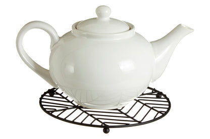 Vertex Black Powder Coat Round Trivet