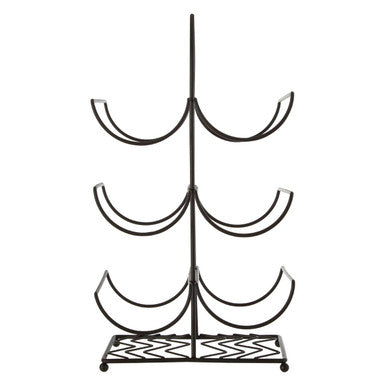 Vertex Black Powder Coat 6 Bottle Wine Rack