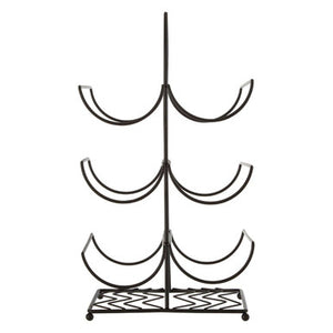 Vertex Black Powder Coat 6 Bottle Wine Rack