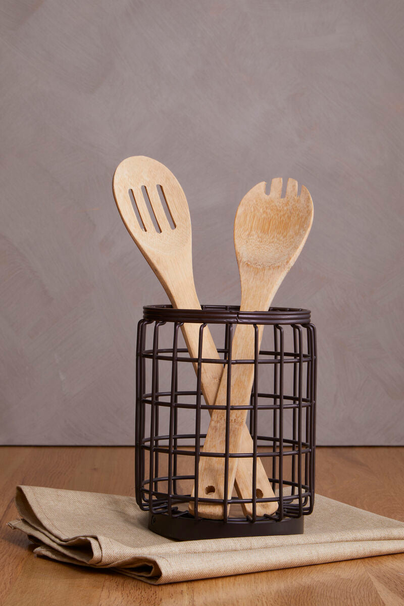 Vertex Round Bronze Coated Utensil Holder