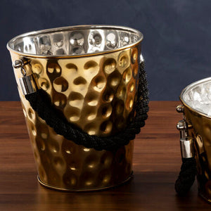 Medium Gold Finish Party Bucket | Miressa