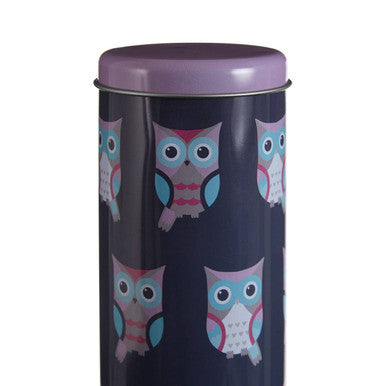 Happy Owls Round Storage Canister