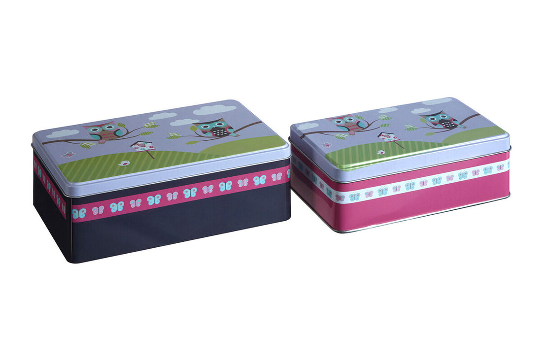 Paice Set of 2 Happy Owls Storage Tins - Image 5