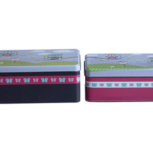 Set of 2 Happy Owls Storage Tins | Paice