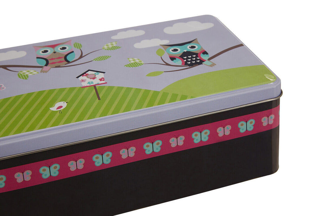 Paice Set of 2 Happy Owls Storage Tins - Image 4
