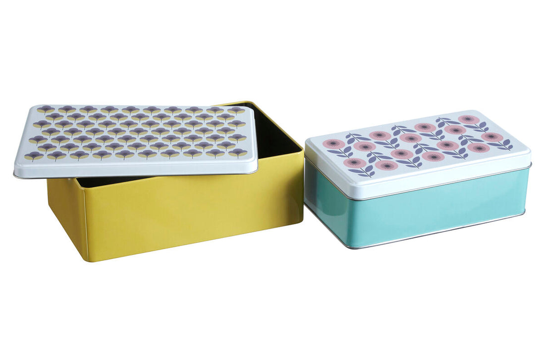 Paice Set of Two Rectangular Storage Tins
