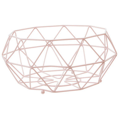 Vertex Pink Fruit Basket With Ball Feet