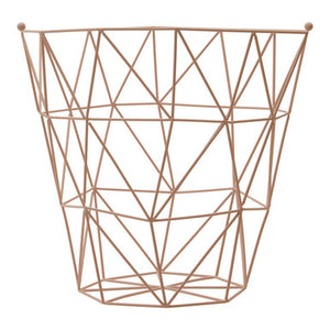 Pink Finish Storage Basket | Vertex