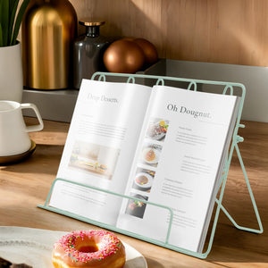 Pastel Green Finish Cookbook Stand | Vertex