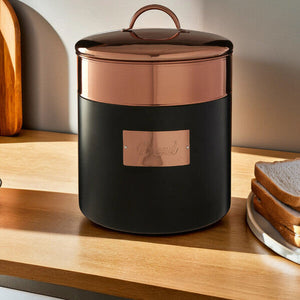 Prescott Charcoal And Copper Bread Bin