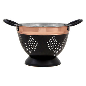 Medium Charcoal and Copper Colander | Prescott