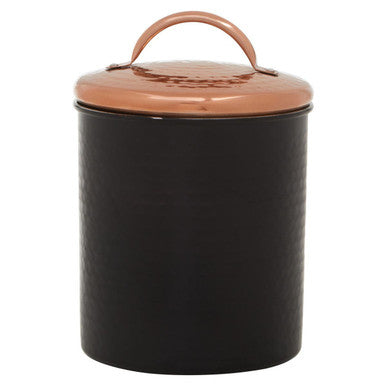 Prescott Biscuits Canister In Black And Copper