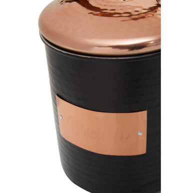 Prescott Biscuits Canister In Black And Copper