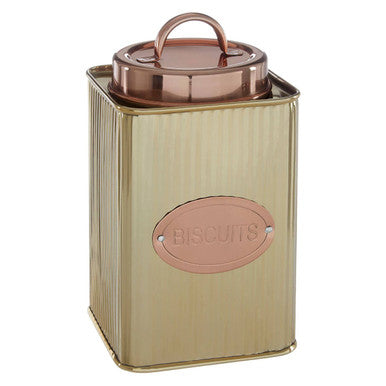 Prescott Square Biscuits Canister In Gold