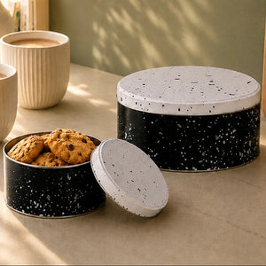 Set of Three Black and White Storage Tins | Paice