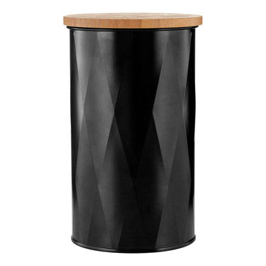 Rhombus Black Medium Storage Canister