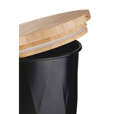 Rhombus Black Large Storage Canister