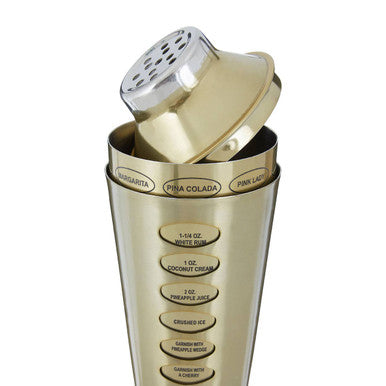Recipe Brushed Brass Cocktail Shaker