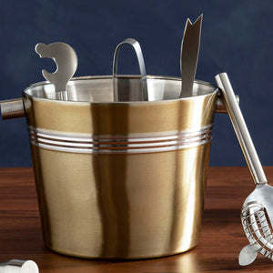 7 Piece Bar Set in Brushed Gold Finish | Mixology