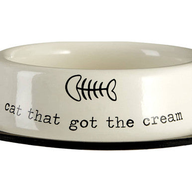 Adore Pets 0.4Ltr Cat That Got The Cream Bowl