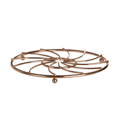 Kuper Round Rose Gold Finish Trivet