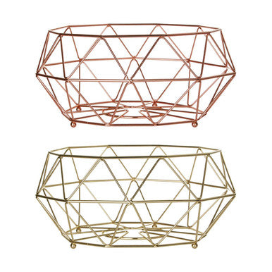 Vertex Copper Finish Fruit Basket