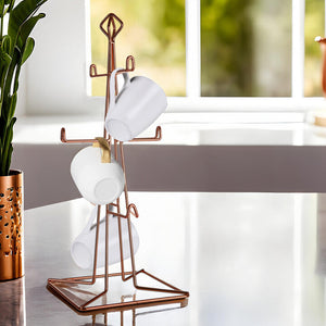 Copper Finish 6 Mug Tree | Vertex