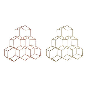 Vertex 6 Bottle Copper Finish Wine Rack