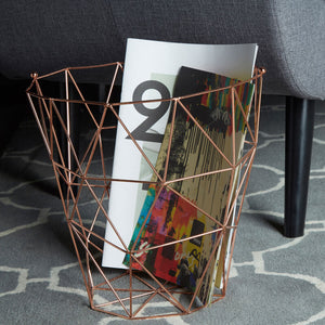 Copper Finish Storage Basket | Vertex