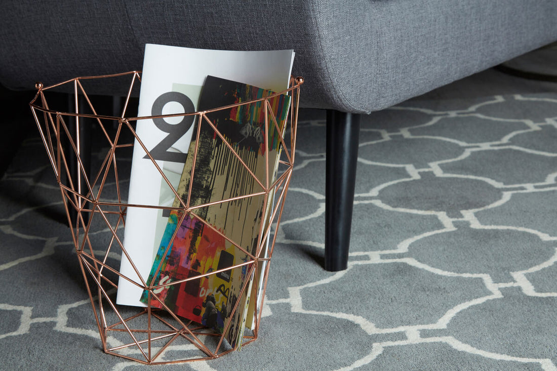 Vertex Copper Finish Storage Basket