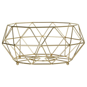 Gold Finish Fruit Basket | Vertex