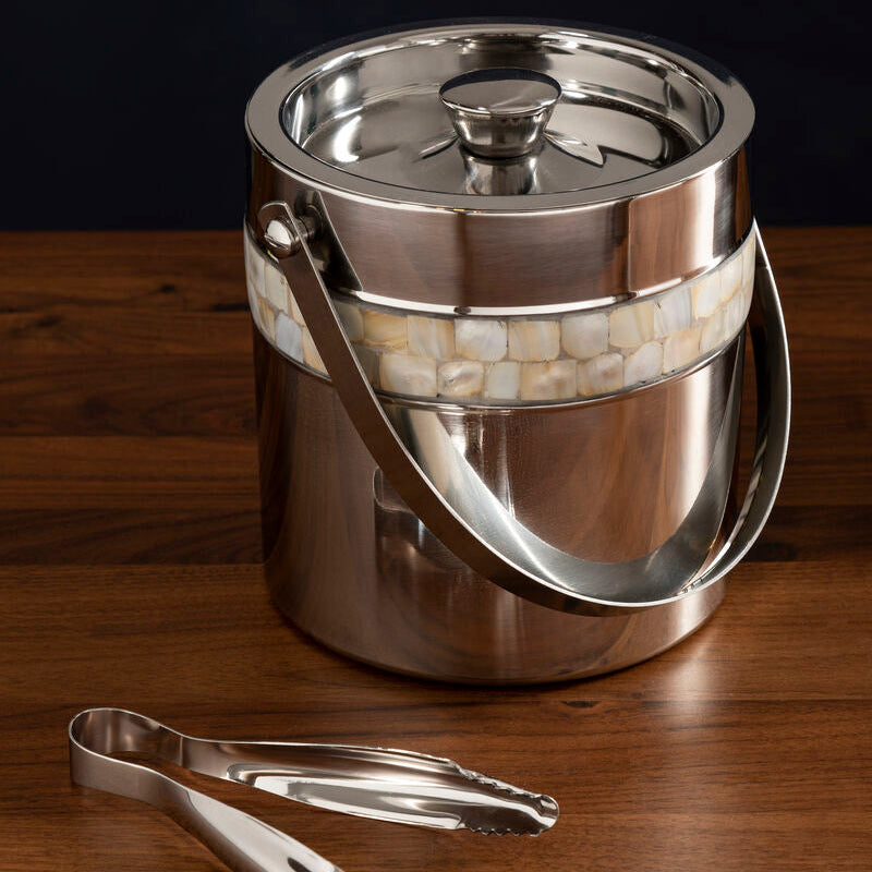 Shop Mother Of Pearl Inlay Design Ice Bucket from Orsina