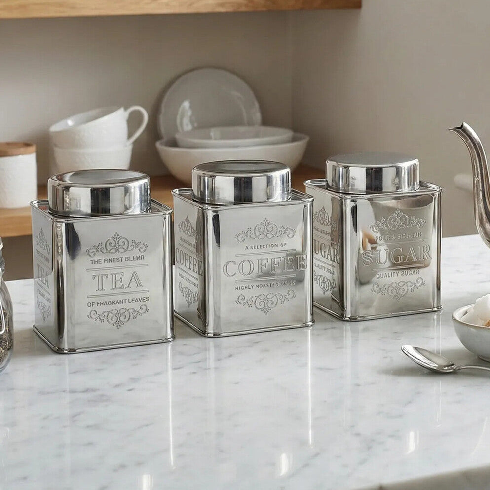 Chai Stainless Steel Tea Coffee and Sugar Set