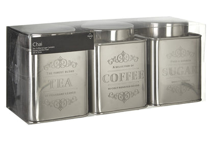 Chai Stainless Steel Tea Coffee and Sugar Set
