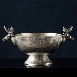 Nickel Finish Punch Bowl | Stag