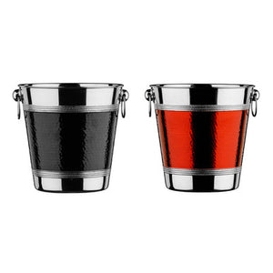Hammered Red Band Wine Bucket