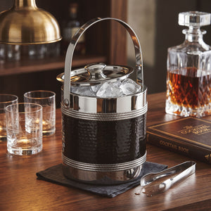 Black Ice Bucket with Tongs | Mixology