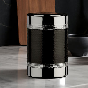 Bottle Cooler With Hammered Black Band
