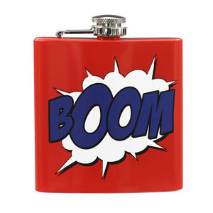 Red Hip Flask with Boom Design | Auden