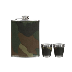 Camouflage Hip Flask and Shot Glasses Set | Auden