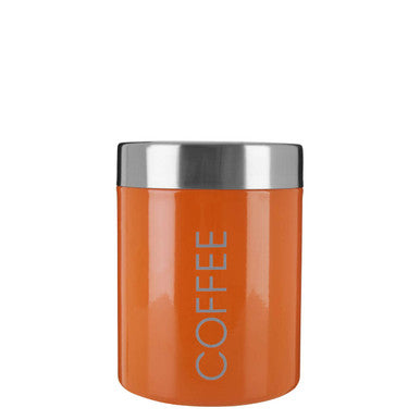 Orange Enamel Coffee Canister
