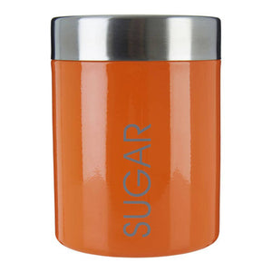 Orange Enamel Sugar Canister